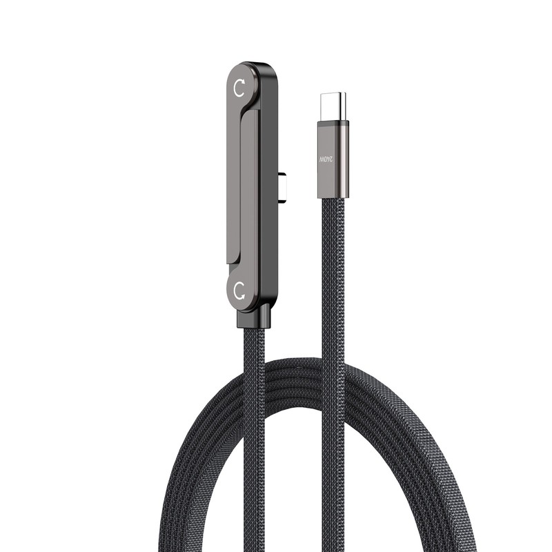 5FT 240W Braided Fast Charging Cord USB C Charger Cable + Invisible Phone Stand