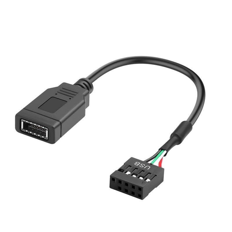 JSADZKJ USB A to Type-E Motherboard Header Extension Cable USB 2.0 9 Pin Fema…