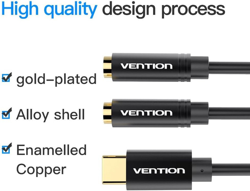 USB C to Dual 3.5Mm Headphone Jack Audio Splitter for Iphone 15 Pro gallery