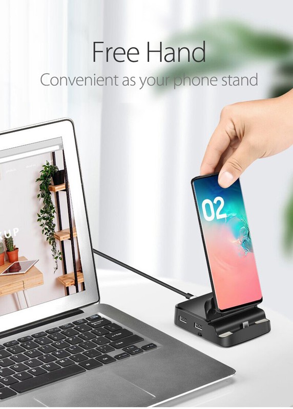 Type C HUB Docking Station Phone Stand Pad Station USB C HDMI Power Charger gallery