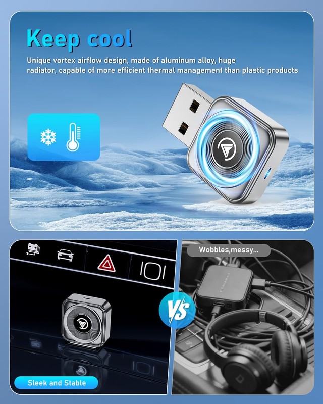 Visoud Wireless CarPlay Adapter iPhone Apple—Ultra Mini(60% Reduced Size),202... gallery
