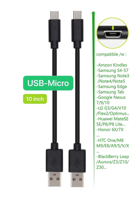 10-Pack Multi Short USB Cables & Typec-C Cables for Charging Stations Compatible gallery