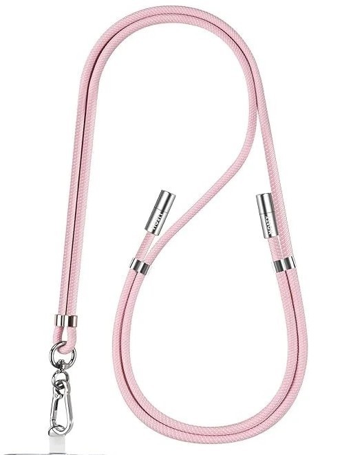 MOSTY 60W 2 in 1 USB-C To USB-C Fast Charger Cable Pink Crossbody Phone Lanyard gallery