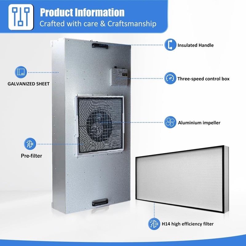 HEPA H14-Filter Laminar Flow Hood Updated FanFilter Unit（Include HEPA Fil gallery
