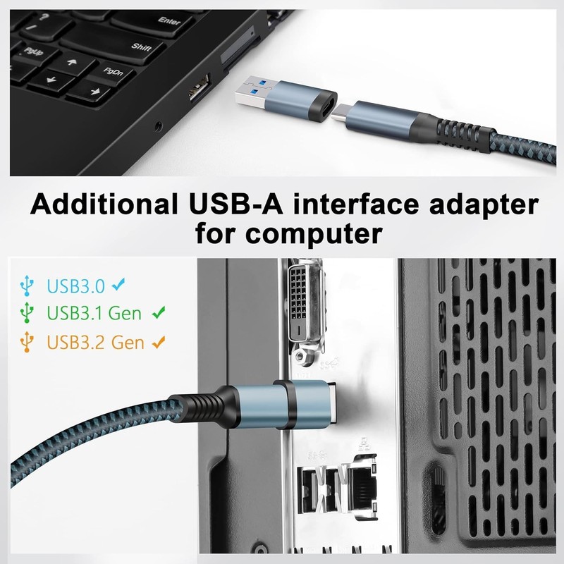 20FT VR Link Cable - Nylon Braided, High Speed USB 3.0 for Quest 3 & Pico 4 gallery