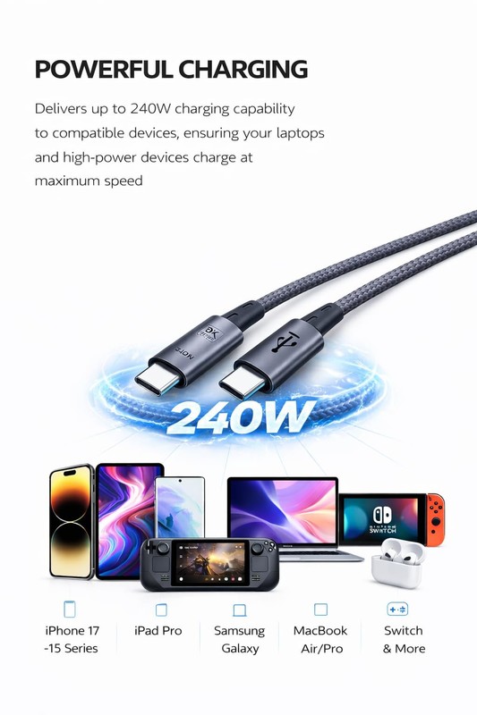 USB4 USB to USB Cable, 40Gbps, for Thunderbolt 4, 3, 8K Video [USB-IF Certifi... gallery