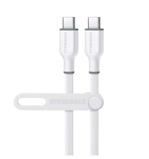 HyperGear Flexi Pro USB-C to USB-C Soft-Touch Silicone Fast Charge and Sync Cabl