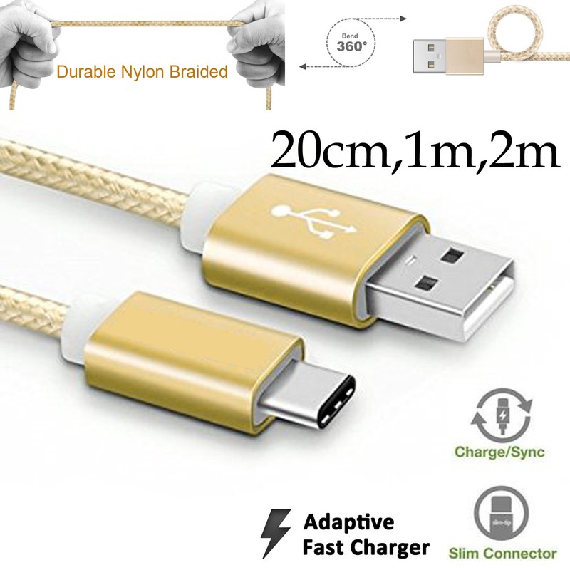 Type-C Braided Fast Data Charger Cable Cord for Motorola Moto g22 g51 g62 5G g32