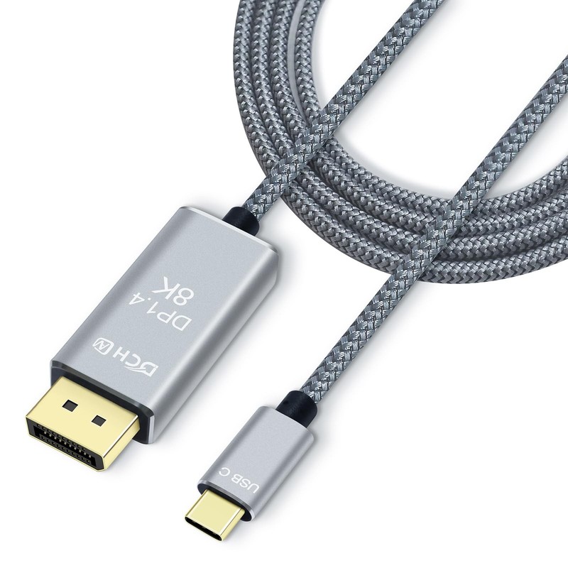 DCHAV 8K USB-C to DisplayPort Cable 6-Foot 4K@144Hz 8K@60Hz 5K 2K@165Hz USB to D