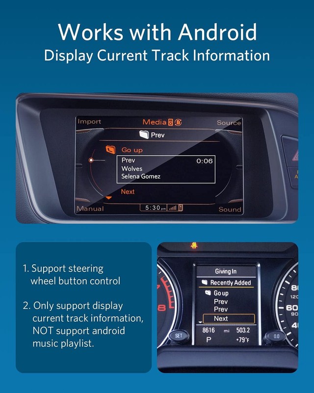 INVERY Airdual Bluetooth 5.0 aptX-HD Adapter Car Kit Audi VW MB Music Interface gallery