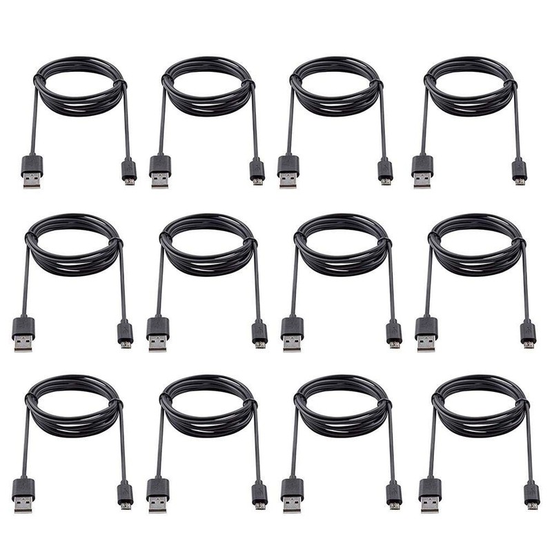 Lot of 10 25 50 100 Micro USB Cable 10ft 6ft 3ft Black White color