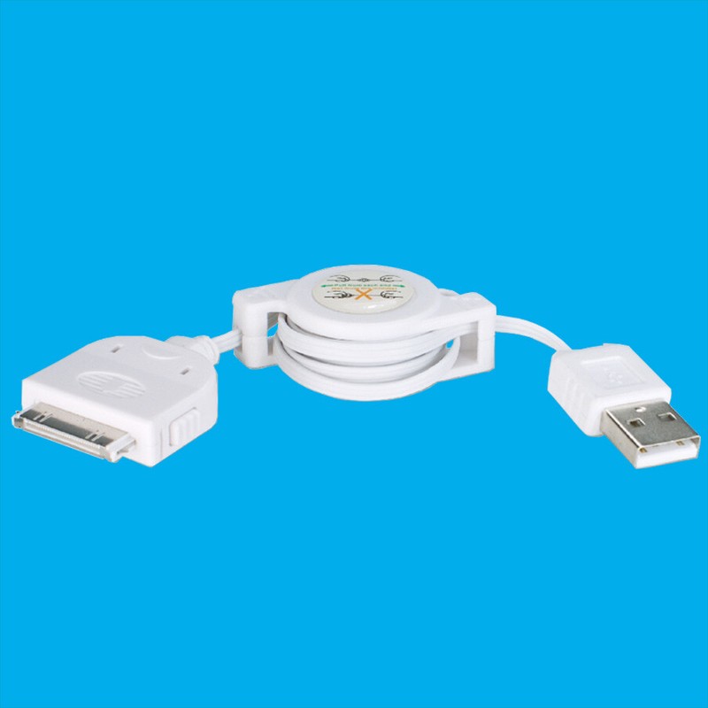 4x 76cm Retractable for iPhone USB Data Cable 3G 3GS 4 4S, iPod, iPad, Charger gallery