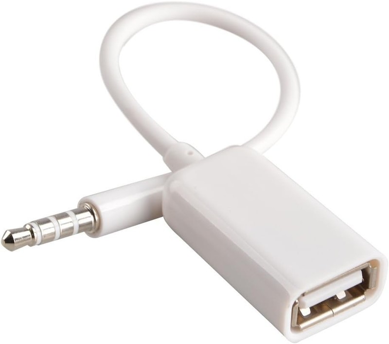3.5mm Male to USB 2.0 Female Adapter for Car AUX with MP3 Decoder, Compact gallery