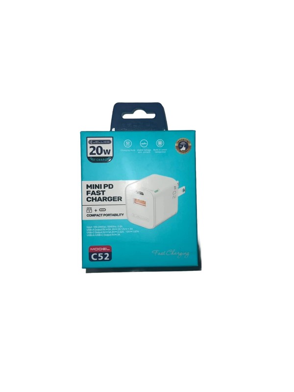 White 20W USB-C & A AC Wall Charger 5X Fast Adapter Compatible iPhone & Samsung gallery
