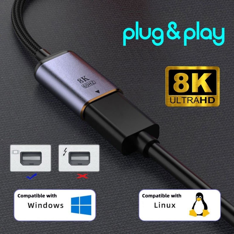 USB C to Mini Displayport Cable,USB Type C Female Input to Mini Displayport 1... gallery