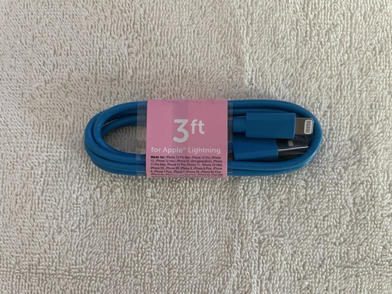 Apple iPhone 3 Foot Blue Lightning Charging Cable CHEAP Fast Ship Electronics