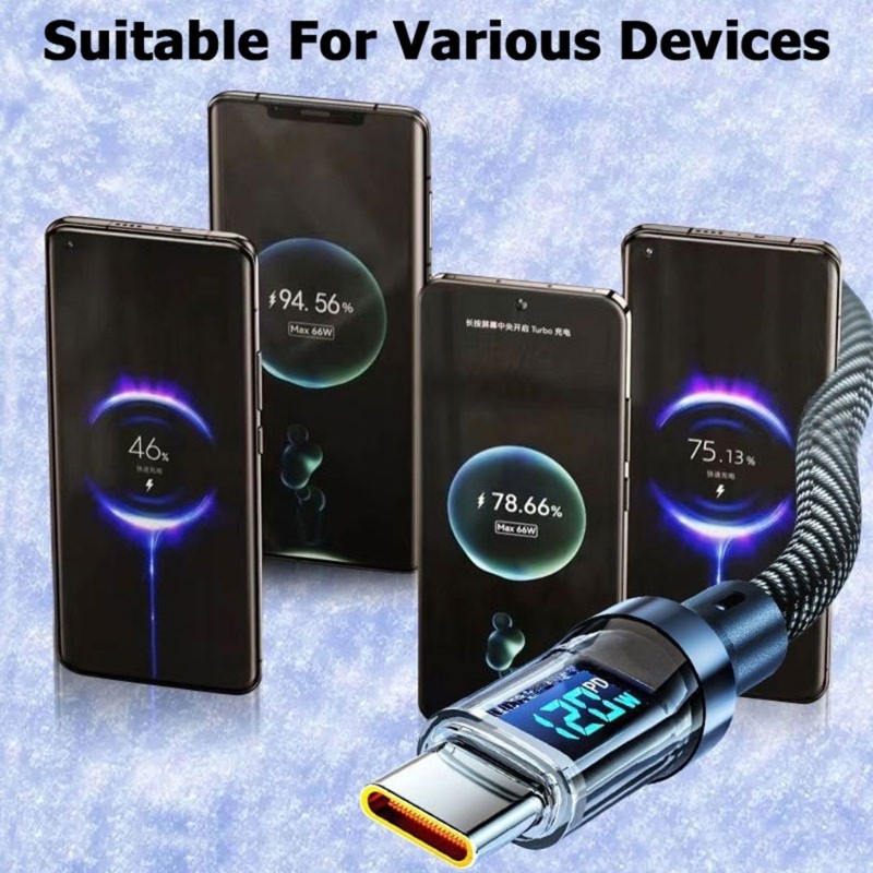 Digital Display USB to Type C Charging Cable Power Monitor for Efficient Use gallery