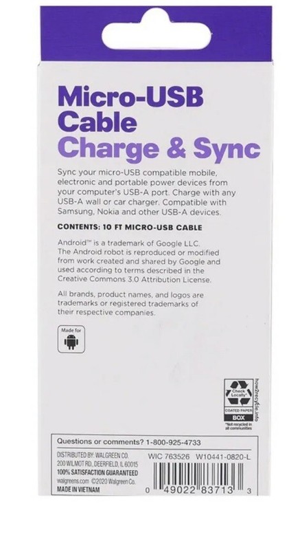 40 Micro-USB Braided Charge & Sync Cable 10' for Samsung Android & USB-A Devices gallery