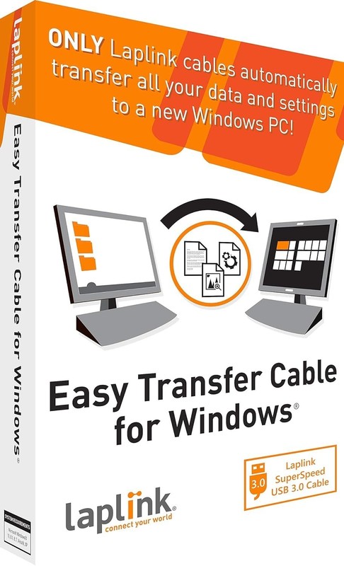 Easy Transfer Cable for Windows, Includes PCmover Express Software and USB 3....
