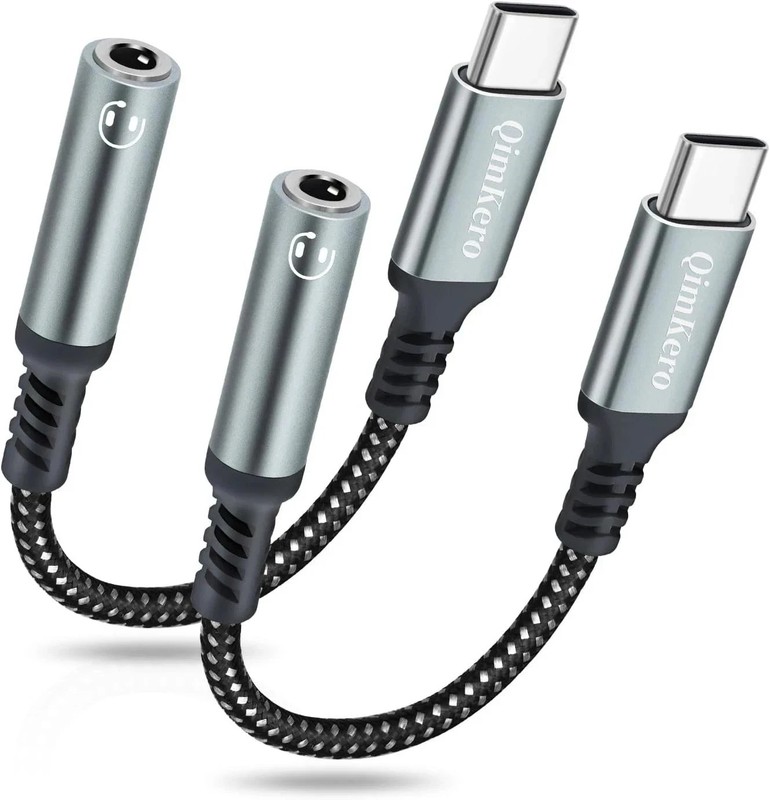 USB Type C to 3.5Mm Female Headphone Jack Adapter, (2 Pack) USB C to Aux Audio D