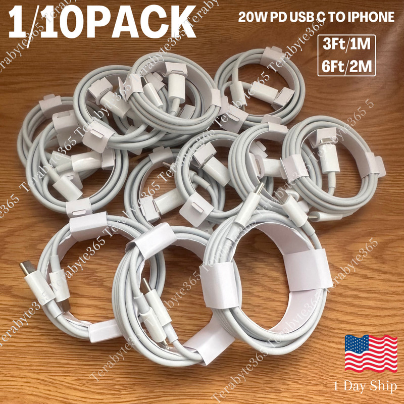 1/10x 20W PD NEW USB C Fast Charger Cable Type C Cord For iPhone 11 12 13 14 Lot