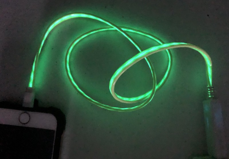 EL-FLOW VISIBLE LIGHT-UP SMART led USB charger cable for iPhone X 8 7 5s 6 plus gallery