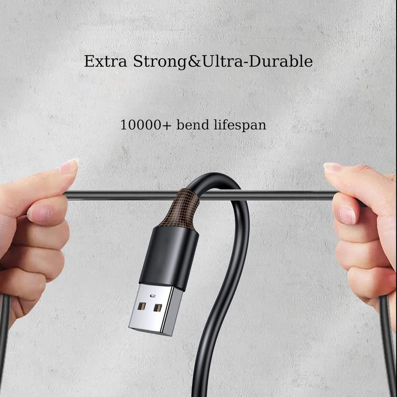 USB-A to Micro USB Charging Cable, 480Mbps Data Sync, USB 2.0 Fast Charger Co... gallery
