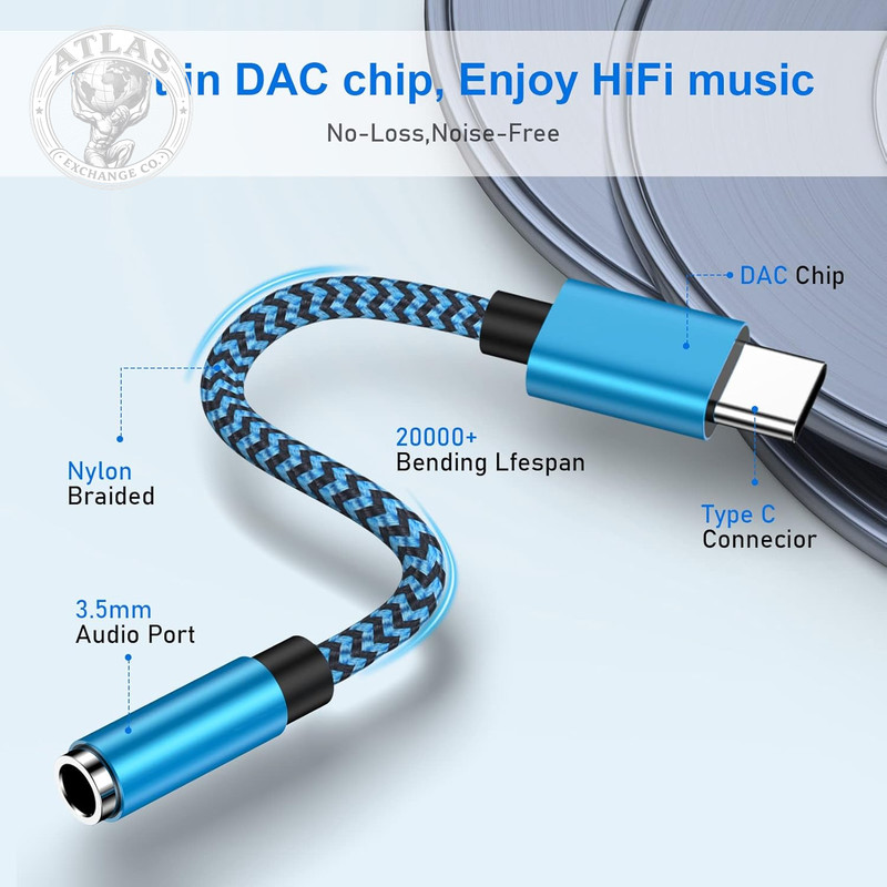 USB Type C to 3.5Mm Headphone Jack Adapter 2-Pack USB C to Aux Female Audio Dong gallery
