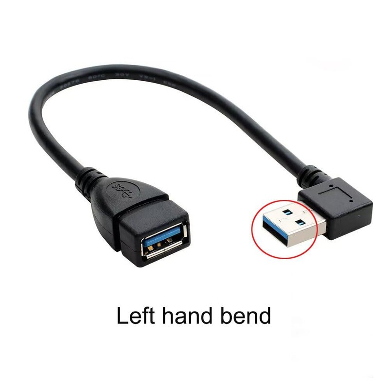 90 Degree Left and Right Angle USB 3.0 Male to Female Extension Cable can Wit... gallery