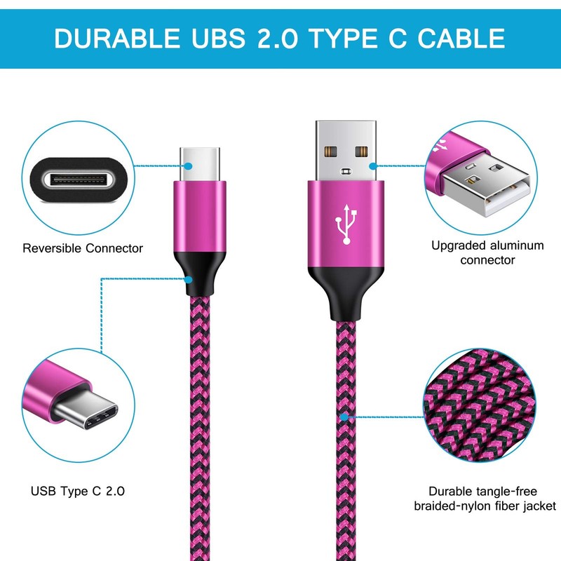 USB Cable Fast Charging Charger Cord 3 Pack Android Wire for Moto G Stylus/Pl... gallery