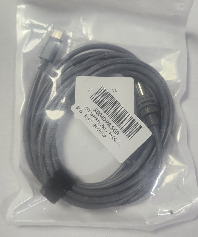 USB-C To DC Power Cable For Satellite 10ft Long