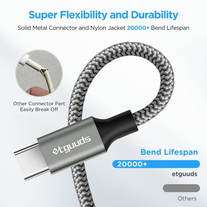 Long USB to USB C Cable, 12ft USB A to USB C Fast Charger 2-Pack gallery