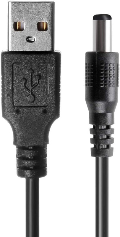 2 USB-A to 5.5mm x 2.1mm Barrel Jack Male DC 5V Power Charger Connector Cables gallery