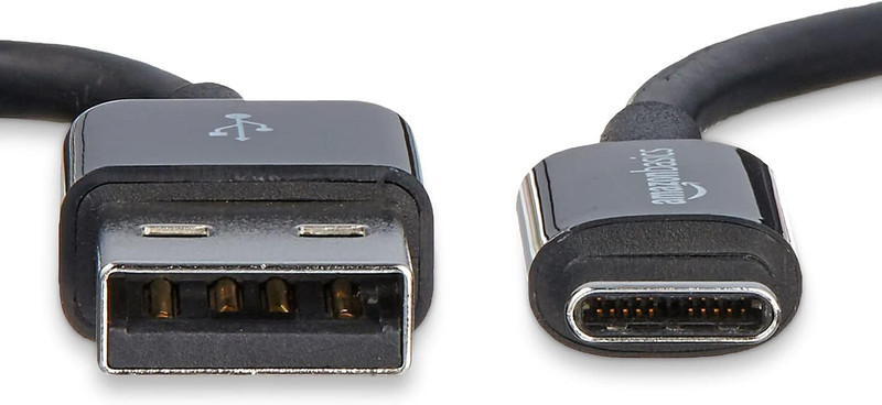 USB-C to USB-A 2.0 Male Cable - 3 Feet (0.9 Meters) - Black, 24 Pack of 5, 120 C gallery