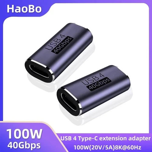 USB 4 Type C Female to Female Adapter Coupler 240W 40Gbps 8K for Thunderbolt Lot gallery