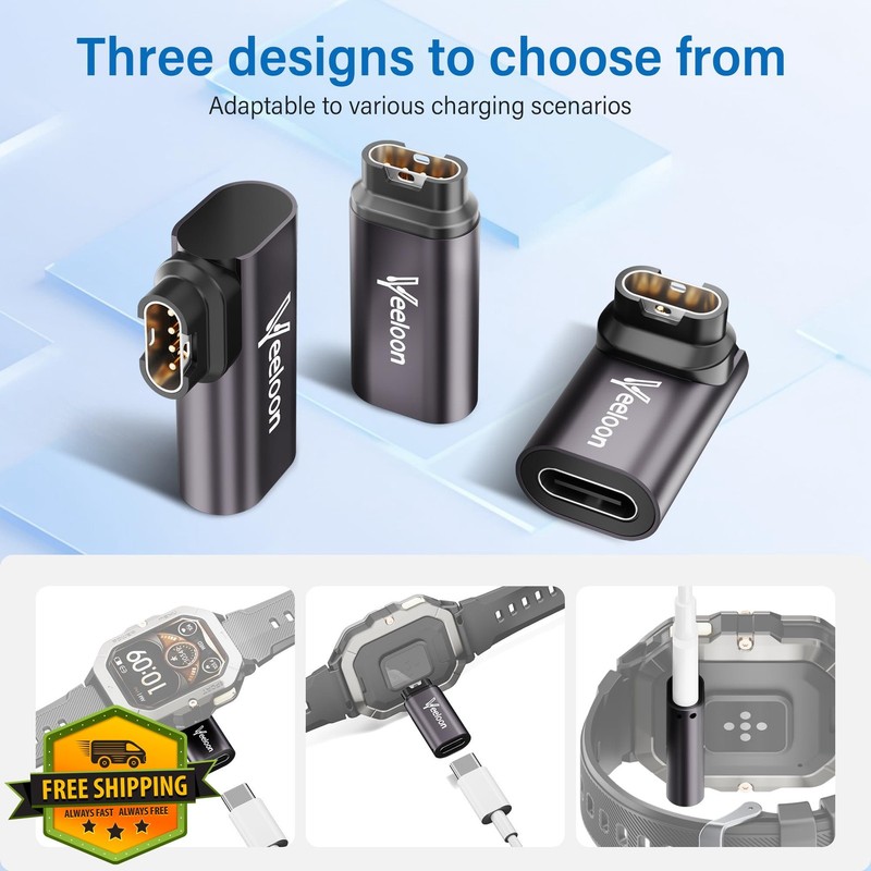 Veeloon 3pk USB-C to Garmin Cable Converter Mixed gallery