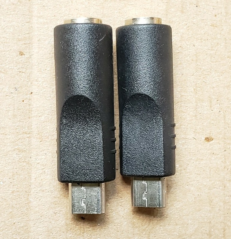 2 PCs DC Female to Micro USB Male Power Charger Adapter 3.5*1.1mm connector gallery