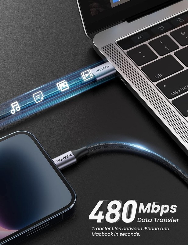 UGREEN USB C MFi Certified Cable Fast Charging Cord for iPhone 14/13/12/X iPad gallery