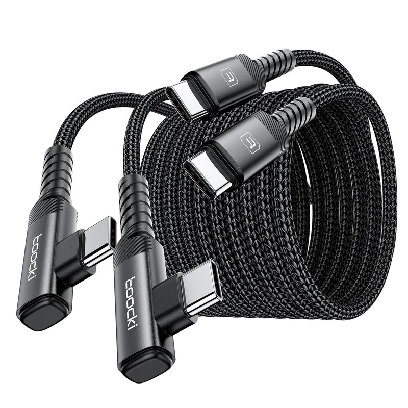 USB to USB Charger Cable(10ft, 2Pack), 60W Charging Cable Cord, Right Angle F...