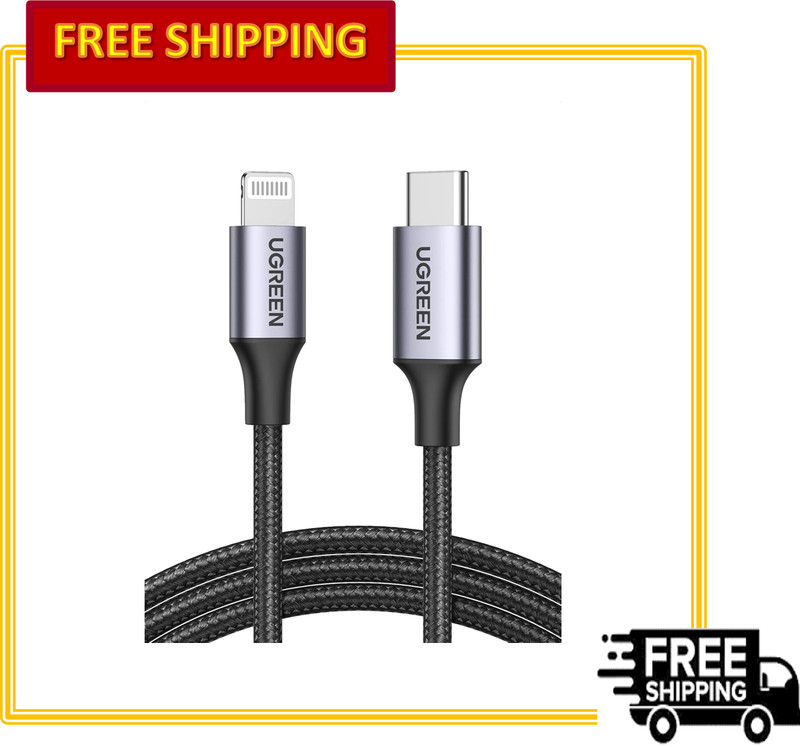 UGREEN USB C MFi Certified Cable Fast Charging Cord for iPhone 14/13/12/X iPad