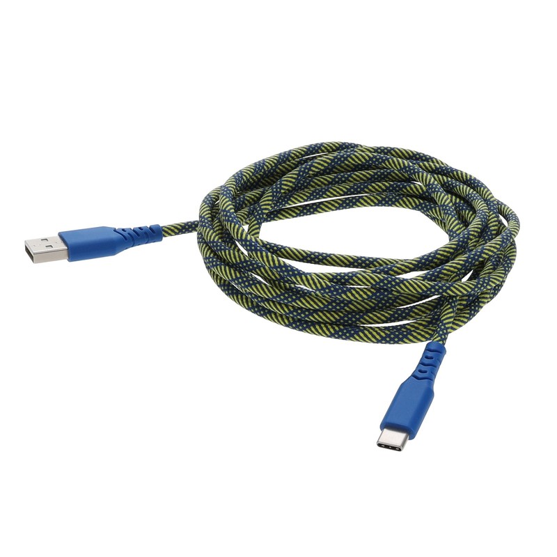 Rove RV10FTUSBCA 10ft USB-C to USB Braided Cable Assorted Colors