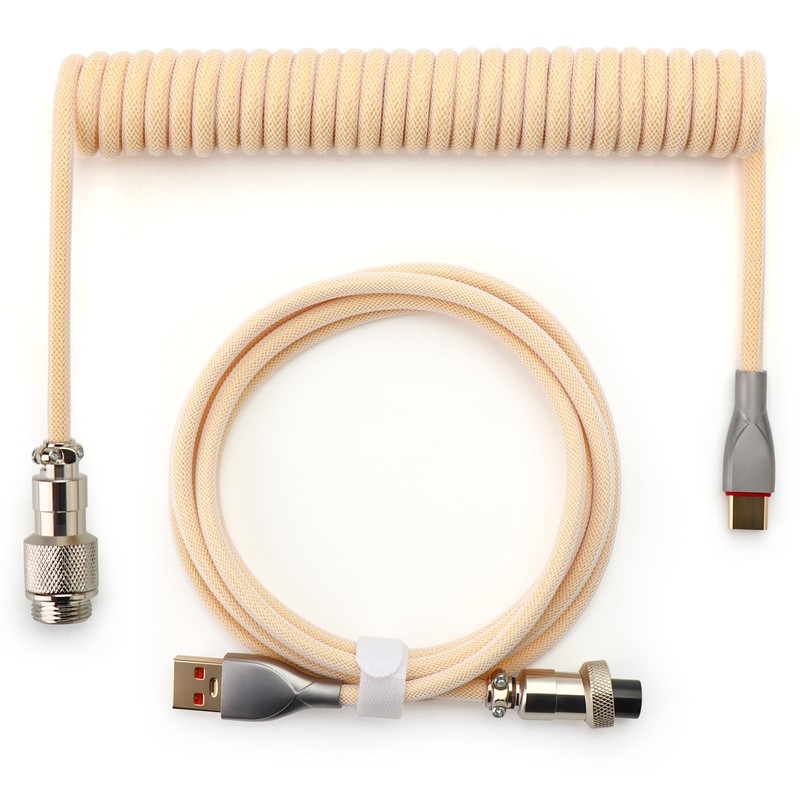 Coiled Keyboard Cable,Custom Coiled -to USB A Cable,Double-Sleeved Wire with …