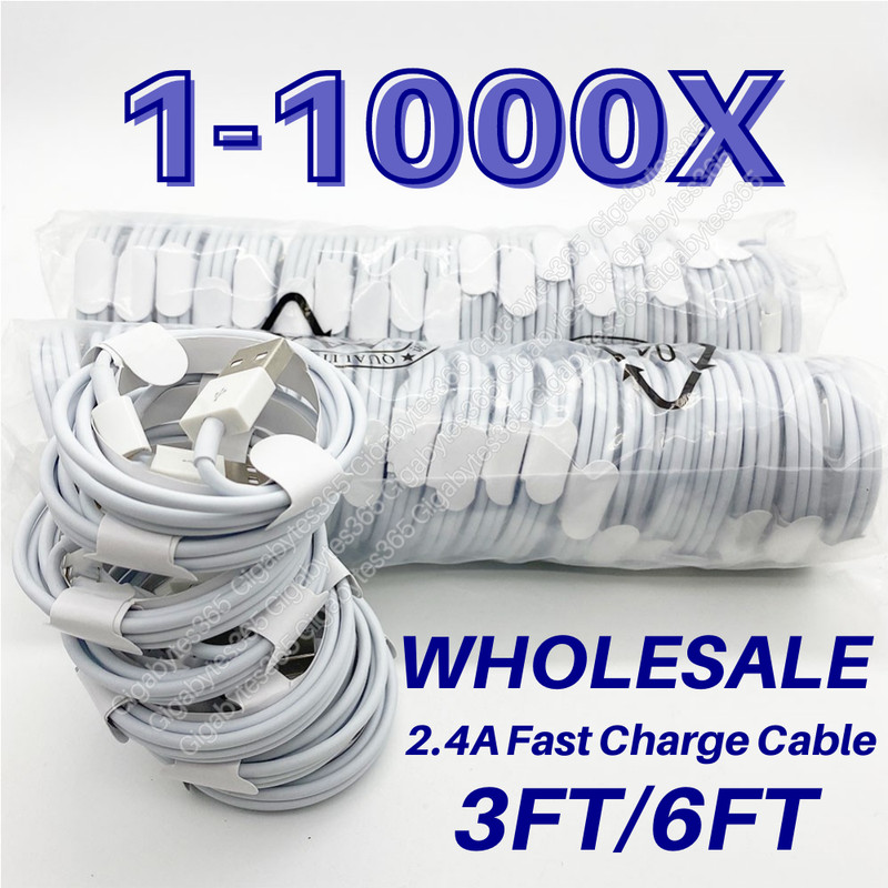 USB 3FT 6FT Data Fast Charger Cable Lot For Apple iPhone 5 6 7 8 X 11 12 13 MAX