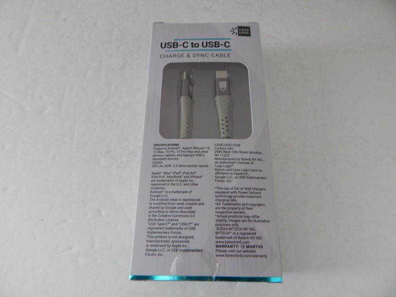 Case Logic Universal USB-C to USB-C Charge & Sync Cable 6 Feet Gray New gallery