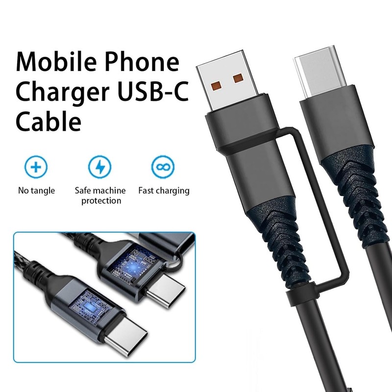 Cable to ,60W 3FT 2 Pack Type c Charger Fast Charging Cords QC & PD 2-in-1 US... gallery