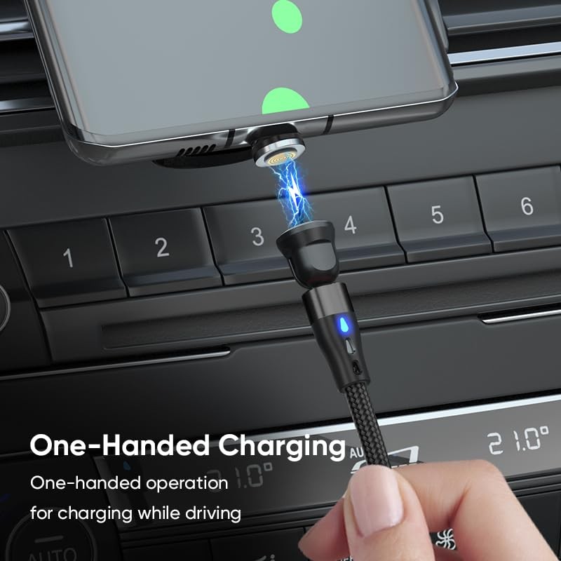 Generic Magnetic PD 60W USB C Charging Cable 3.3ft Black 1pc Aluminum gallery