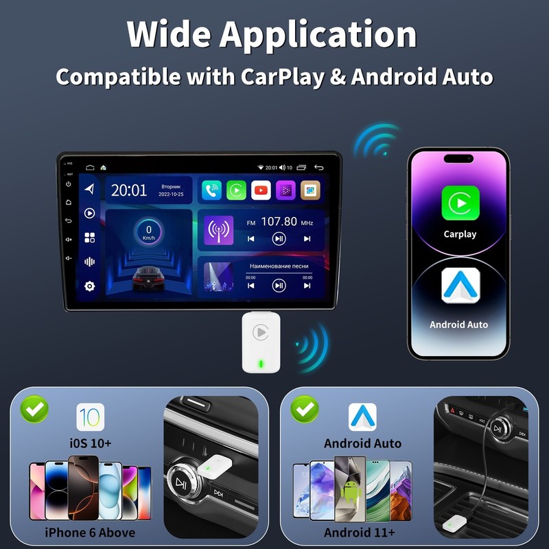 Wireless CarPlay Adapter for Apple iPhone, Mini Edition, CarPlay Dongle Stick gallery