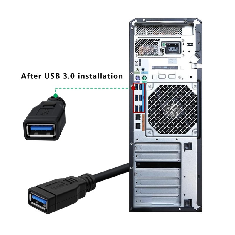 2 Port USB 3.0 Female to Motherboard 19/20pin Y Splitter Cable USB 3.0 Front ... gallery