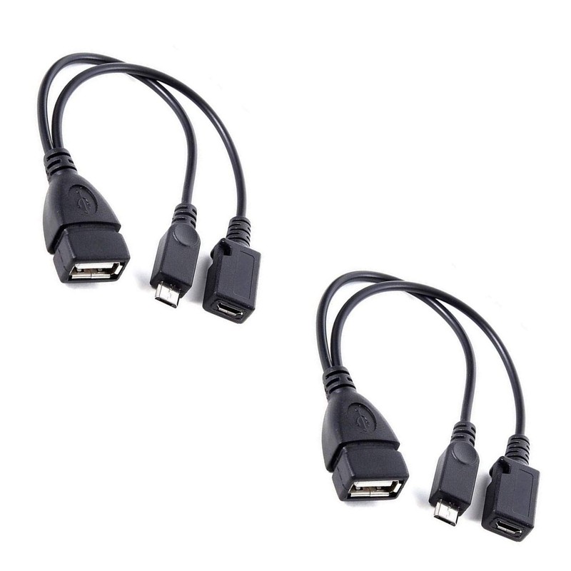TV xStream [2 Pack] OTG Cable Adapter, 2-1 USB for 2 Pack, white