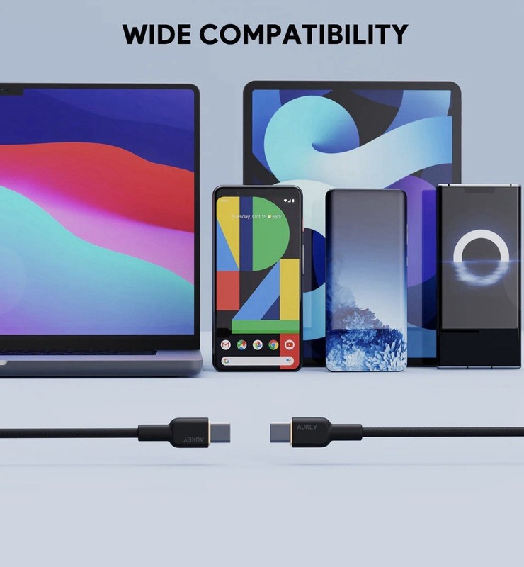 AUKEY 60W USB-C to USB-C Cable 5FT 1.8 M CB-NCC2 gallery